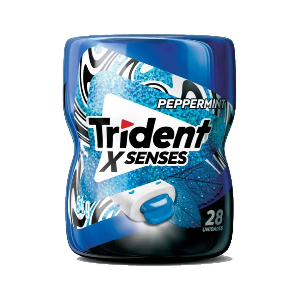 Goma de Máscar Trident X Senses Hortelã Sem Açúcar 54g