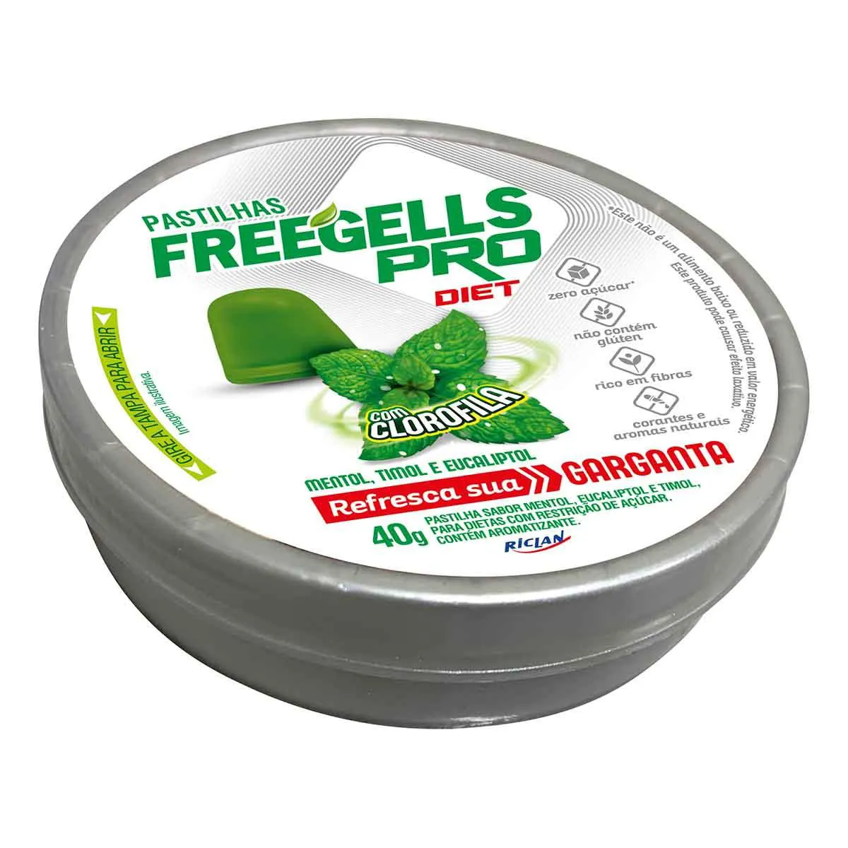 Pastilha Freegells Pró Eucalipto Diet 40g
