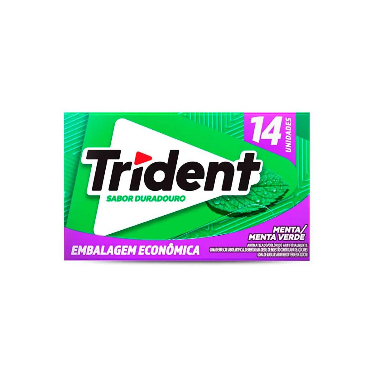 Goma de Mascar Trident Menta Verde Sem Açúcar 25,2g