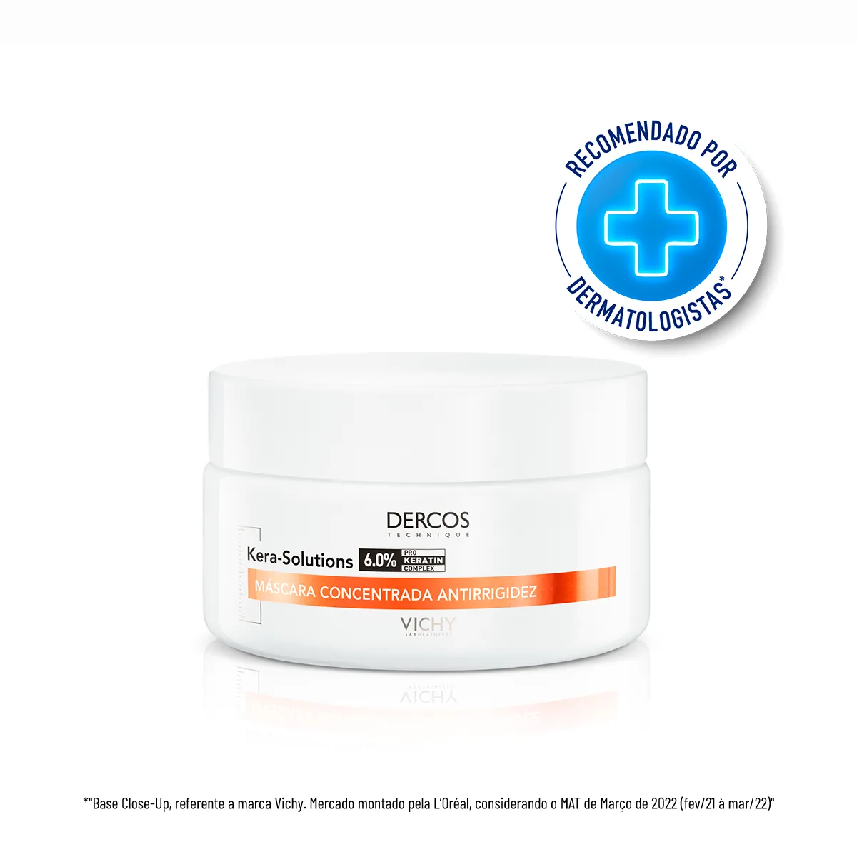 Máscara Capilar Concentrada Antirrigidez Vichy Dercos Kera-Solutions Tratamento Reconstructor para Cabelos Danificados 200ml