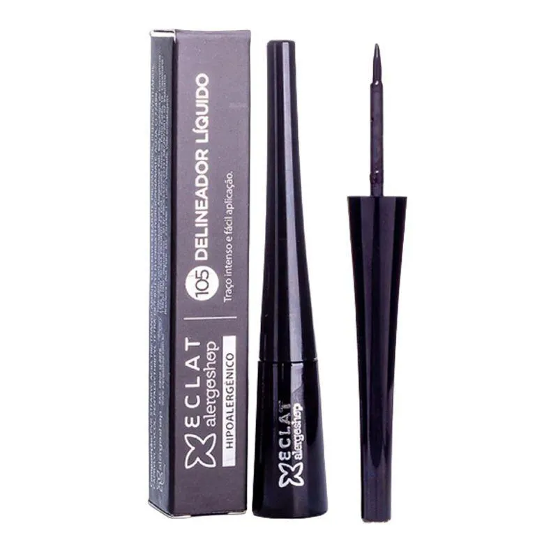 Delineador Líquido Preto Eclat Hipoalergênico Alergoshop