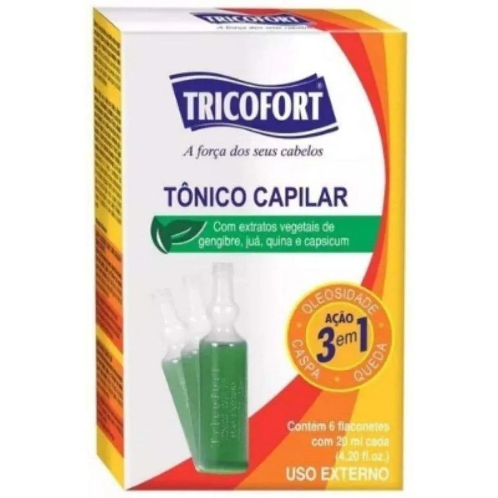 Tônico Capilar Tricofort 6 Ampolas 20ml
