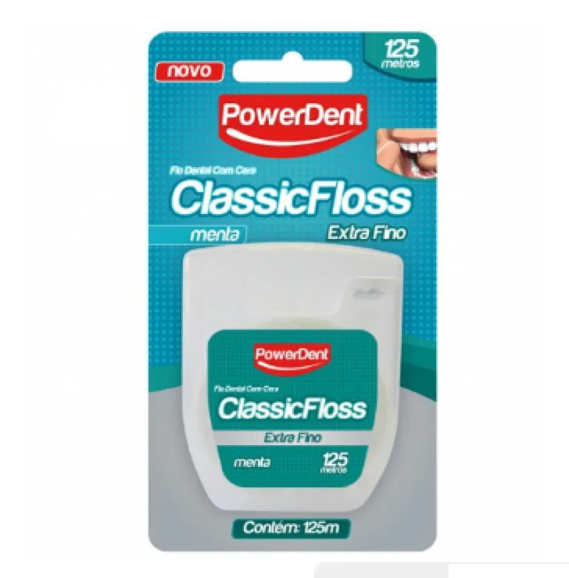 Fio Dental Powerdent Extra Fino 125m