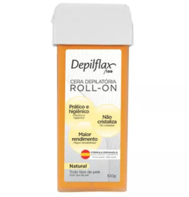 Cera Depilflax Roll-on Mel 100g