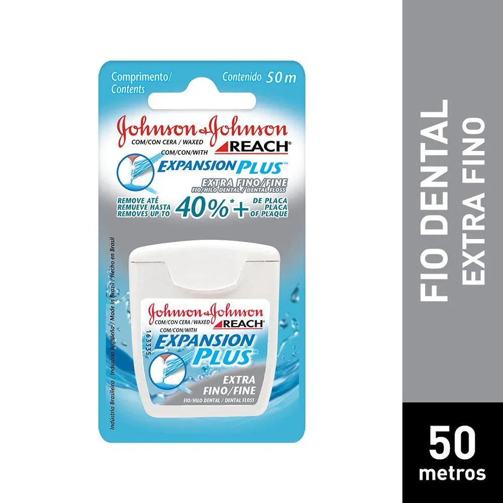 Fio Dental J&j Reach Expansion Plus Extra Fino 50m