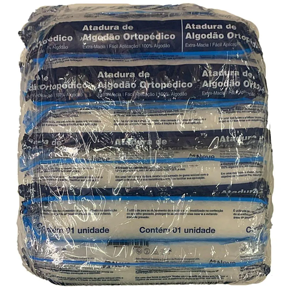 Atadura Algodão Ortopédico Neve 15cmx1.8m - 12 unidades