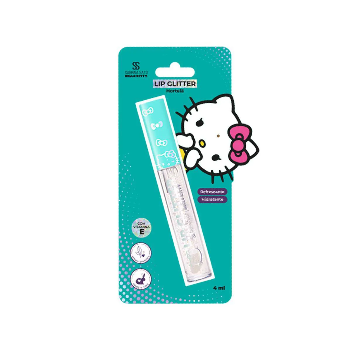 Lip Glitter Sabrina Sato Hello Kitty - Hortelã 4ml