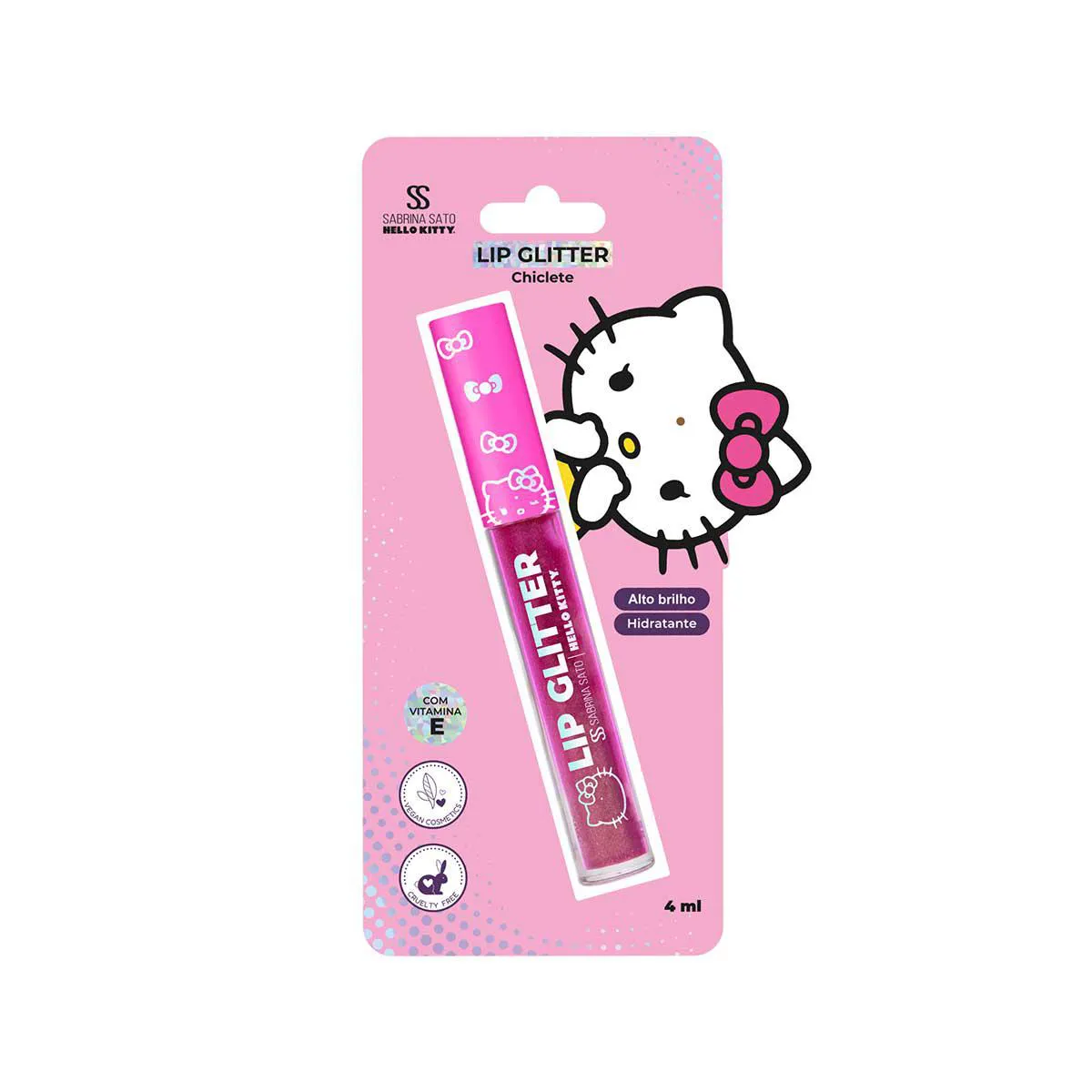 Lip Glitter Sabrina Sato Hello Kitty - Chiclete 4ml