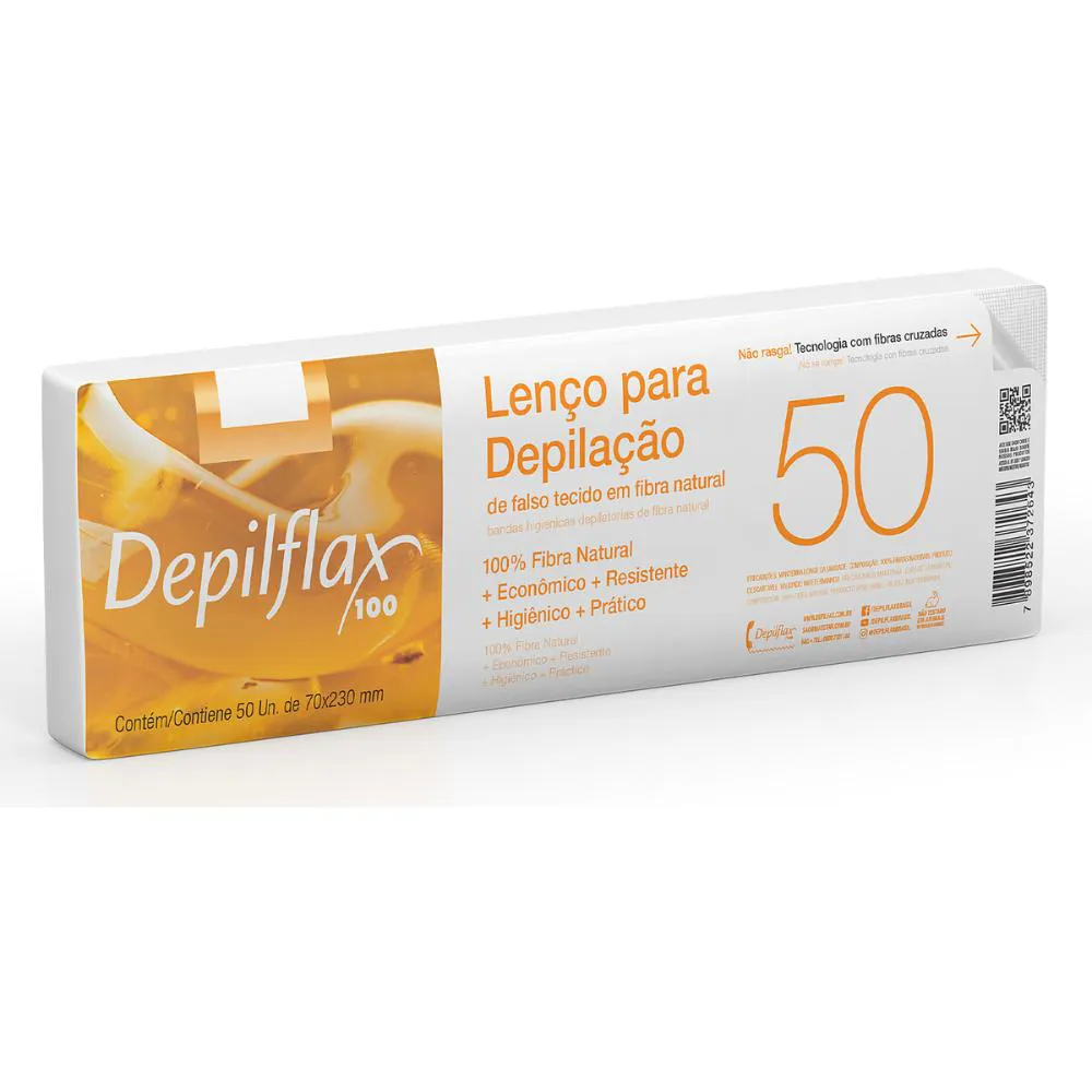 Lenço para Depilação Depilflax C/ 50 Unid