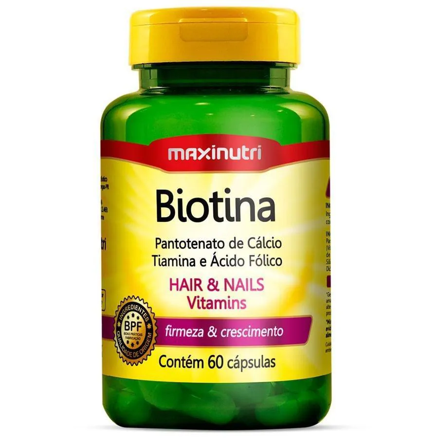 Biotina Hair Nails 60cps Maxinutri