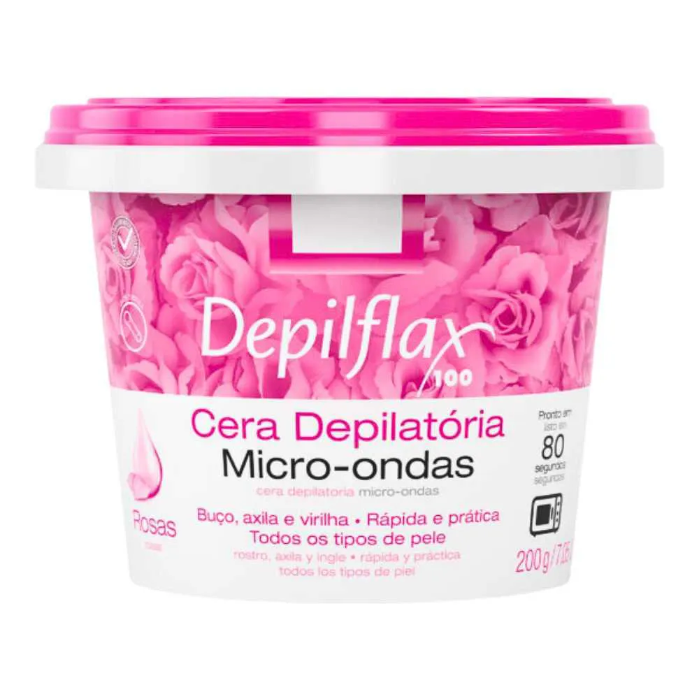 Cera Microondas Rosas Depilflax 200g