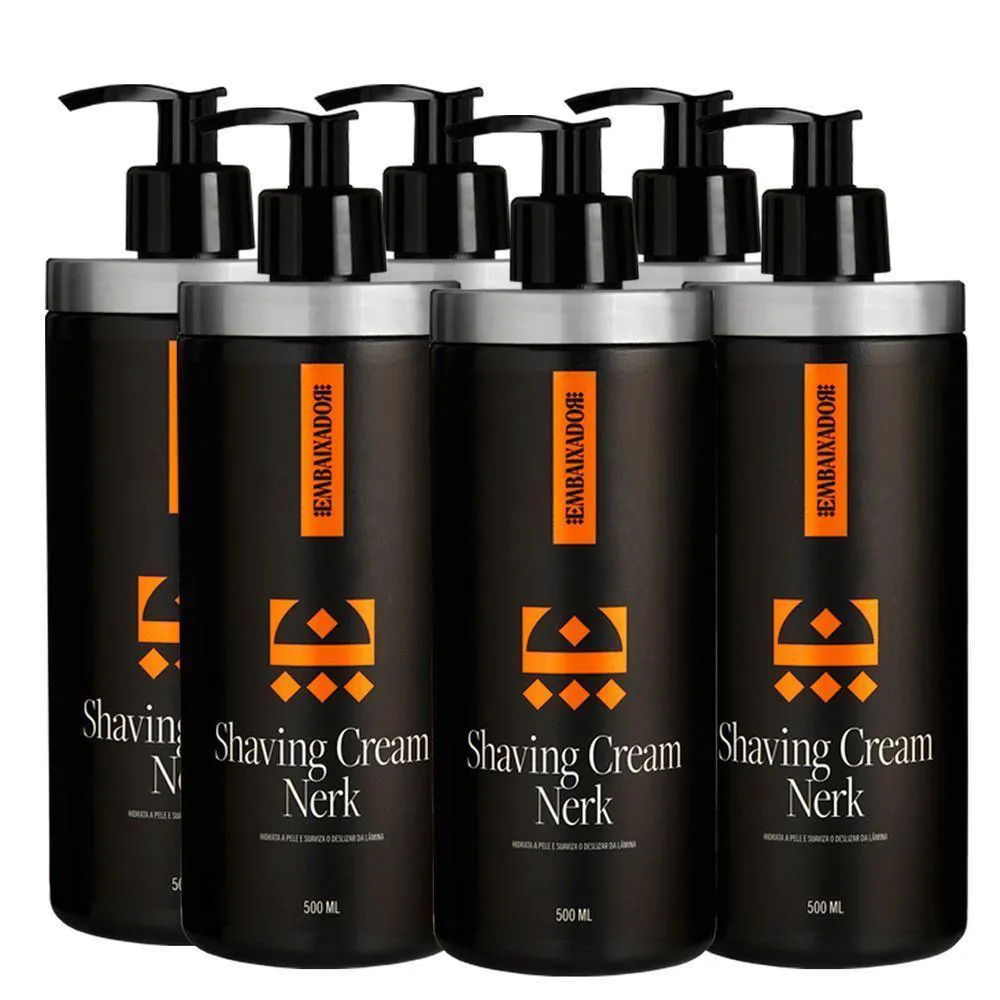 Kit 06 Shaving Cream Nerk Embaixador 500ml
