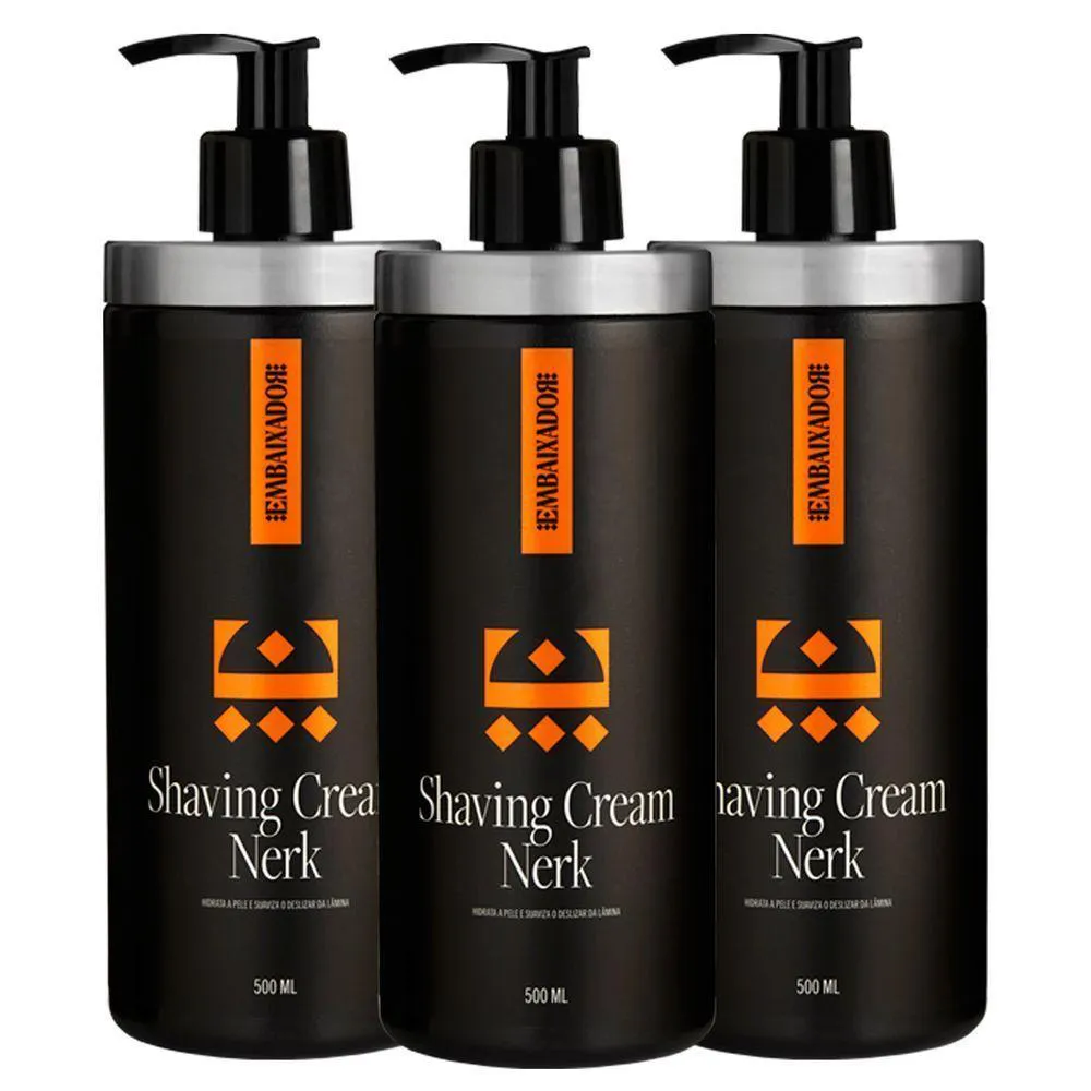 Kit 03 Shaving Cream Nerk Embaixador 500ml