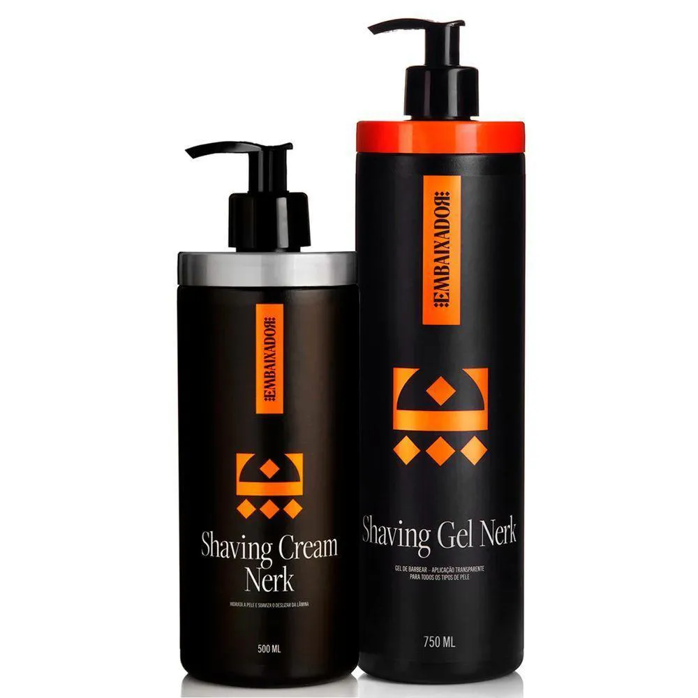 Shaving Gel Nerk + Shaving Cream Nerk Embaixador 750ml