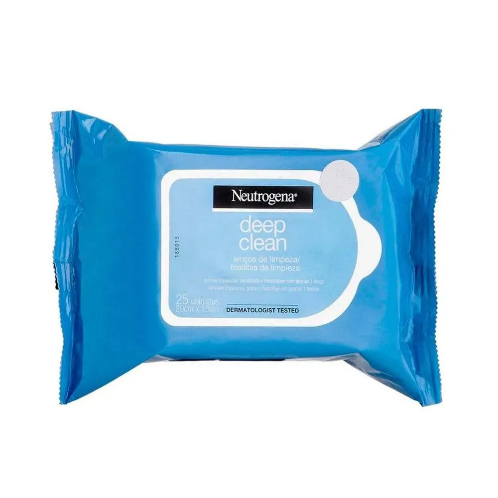Lenço Demaquilante Neutrogena Deep Clean C/25un